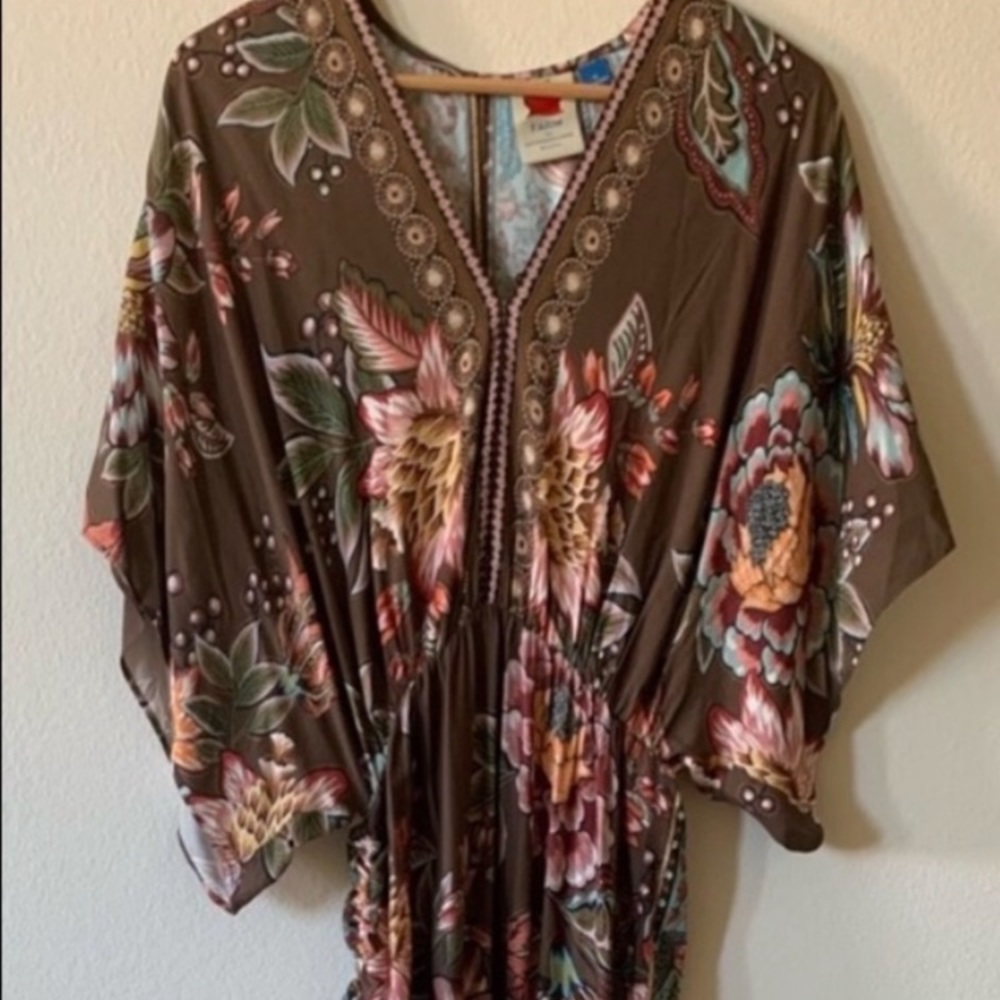 Farm Rio for Anthro Valentina Floral Maxi Dress